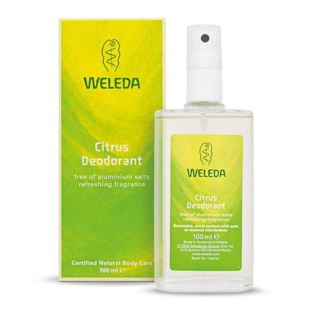 Weleda Deodorant Spray Citrus, Natural Body Care, 3.4 Oz